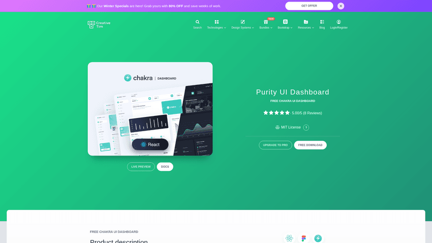 Purity UI Dashboard